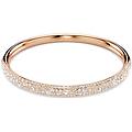 bracciale rigido meteora pavé a neve bianco placcato color oro rosa m