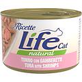life cat le ricette 24 x 150 g umido gatto tonno con gamberetti nuovo!