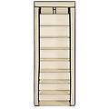 - scarpiera con rivestimento in tessuto crema 57x29x162 cm