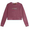 felpa cropped con logo multicolore