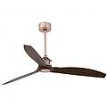 ventilatore da soffitto just fan con telecomando 32w rame/legno