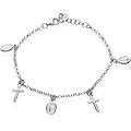 bracciale rosario silver soul argento rodiato collezione silver soul bianco
