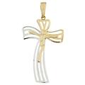 croce uomo oro giallo bianco gl100544