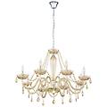 lampadario neoclassico basilano beige 8x e14 ø82cm