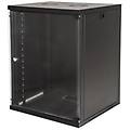rack 19'' armadio 15 unita' da muro per reti (a)750x(l)540x(p)600mm assemblato colore nero