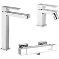 rubinetteria miscelatori lavabo alto bidet ed esterno doccia termostatico serie twinkle