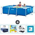 - piscina fuori terra rettangolo 220x150x60 cm blu include accessori coordinati cb67