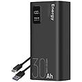 - powerbank 30000mah energypulse usb-a/usb-c pd 22 5w con display digitale nero