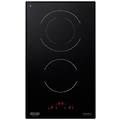pvc31n piano cottura piastre radianti 2 zone funzione pausa comandi touch control 30 cm nero