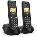 telefono cordless basic 100 duo nero schermo 1 5'' vivavoce blocco chiamate