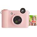 fotocamera istantanea 5mp bt lenti colorate flash plus microsd rosa