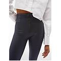 pantaloni push up wr. up vita altissima effetto metallizzato nero+metal fuchsia donna large