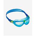 occhialini aqua sphere seal kid2 blu verde con lenti trasparenti bambini