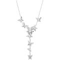 collana a y idyllia lilia farfalla bianco placcato rodio