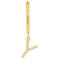 mono orecchino a cerchio toujours oro giallo cubic zirconia collezione toujours oro giallo