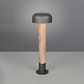 lampione fraser grigio/effetto legno alluminio ip54 altezza 84 5 cm