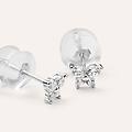 orecchini lobo bon ton oro bianco cubic zirconia collezione bon ton oro bianco