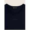 t-shirt manica corta con dettaglio cut out e strass dark sapphire donna small