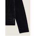 felpa cropped in ciniglia con zip e collo alto nero donna medium