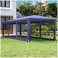 - tenda per feste con 8 pareti laterali in rete blu 3x9 m hdpe