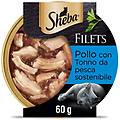 filets in salsa 60 gr pollo e tonno confezione da 16 pezzi cibo umido per gatti 1&deg; ordine?