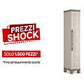 armadio alto excellence in polipropilene beige e marrone l 33 x h 182 x p 45 cm 1 anta adatto per