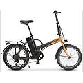 bicicletta elettrica pieghevole j1 pro arancio/grigio ruote da 20" velocit&agrave; max 25 km/h