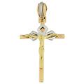 croce uomo oro giallo bianco gl100538