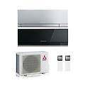 climatizzatore condizionatore electric dual split inverter serie msz-ef kirigamine zen 12000+18000