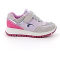 sneakers da bambina grigio e viola con strap taglia 40