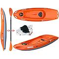 tahe canoa rigida ouassou orange/grey 107051 + pagaia touring-1 fissa + schienalino power tahe /