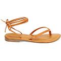 sandali bassi donna cognac lace-up