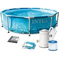 Intex 28208np Piscina Metal Frame Beachside Pompa Filtro 305x76cm