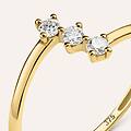 anello trilogy diamade glam oro giallo diamante lab-grown collezione diamade glam misura 54 oro