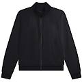 felpa slim fit con zip e collo alto in costina a strisce