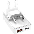 caricatore 20w pd. spina pieghevole. porte usb-a e usb-c. design slim