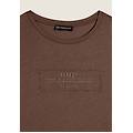 t-shirt donna lunga con spacchi e grafica brillante fossil donna xxs