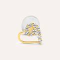 orecchini lobo bon ton oro giallo cubic zirconia collezione bon ton oro giallo