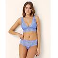 culotte brasiliana in pizzo morbido primula color / indaco / 1 indaco
