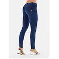 jeggings push up wr. up skinny in cotone organico dark jeans-yellow seam donna small