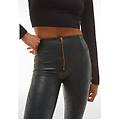 pantaloni wr. up vita alta in similpelle pitonata colorata snake allover green donna large