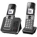 - telefono dect cordless duo kx-tgd322 con identificatore di chiamata e segreteria telefonica nero /
