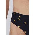 slip in cotone elasticizzato stampato uomo nero tamaño m