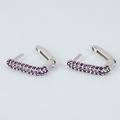 orecchini a cerchio silver rainbow argento rodiato cubic zirconia collezione silver rainbow bianco