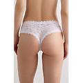 culotte brasiliana in pizzo donna bianco taglia 4