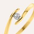 anello solitario sophia oro giallo diamante collezione sophia misura 58 oro giallo
