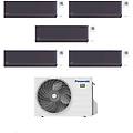climatizzatore penta split etherea dark 9+9+9+9+12 con cu-5z90tbe inverter r-32 wi-fi classe a++