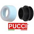 morsetto combinato guarnizione retro wc con rosone ricambio originale 80001330 conf. 3 pezzi