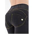 jeggings push up wr. up 7/8 superskinny vita alta con zip black indigo+ y. seams donna extra large