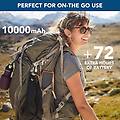 power bank solar fast charge pbsolar10000o arancione
